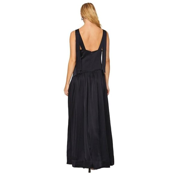 3.1 Phillip Lim Satin Cut out Gown in Navy 10 Womens Long Formal Maxi - Picture 3 of 10